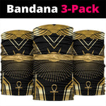 Egypt Winged Sun Neck Gaiter Ancient Mythology Golden Ankh