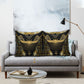 Egypt Winged Sun Pillow Cover Ancient Mythology Golden Ankh