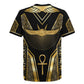 Egypt Winged Sun Rugby Jersey Ancient Mythology Golden Ankh