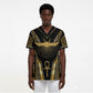 Egypt Winged Sun Scrub Top Ancient Mythology Golden Ankh