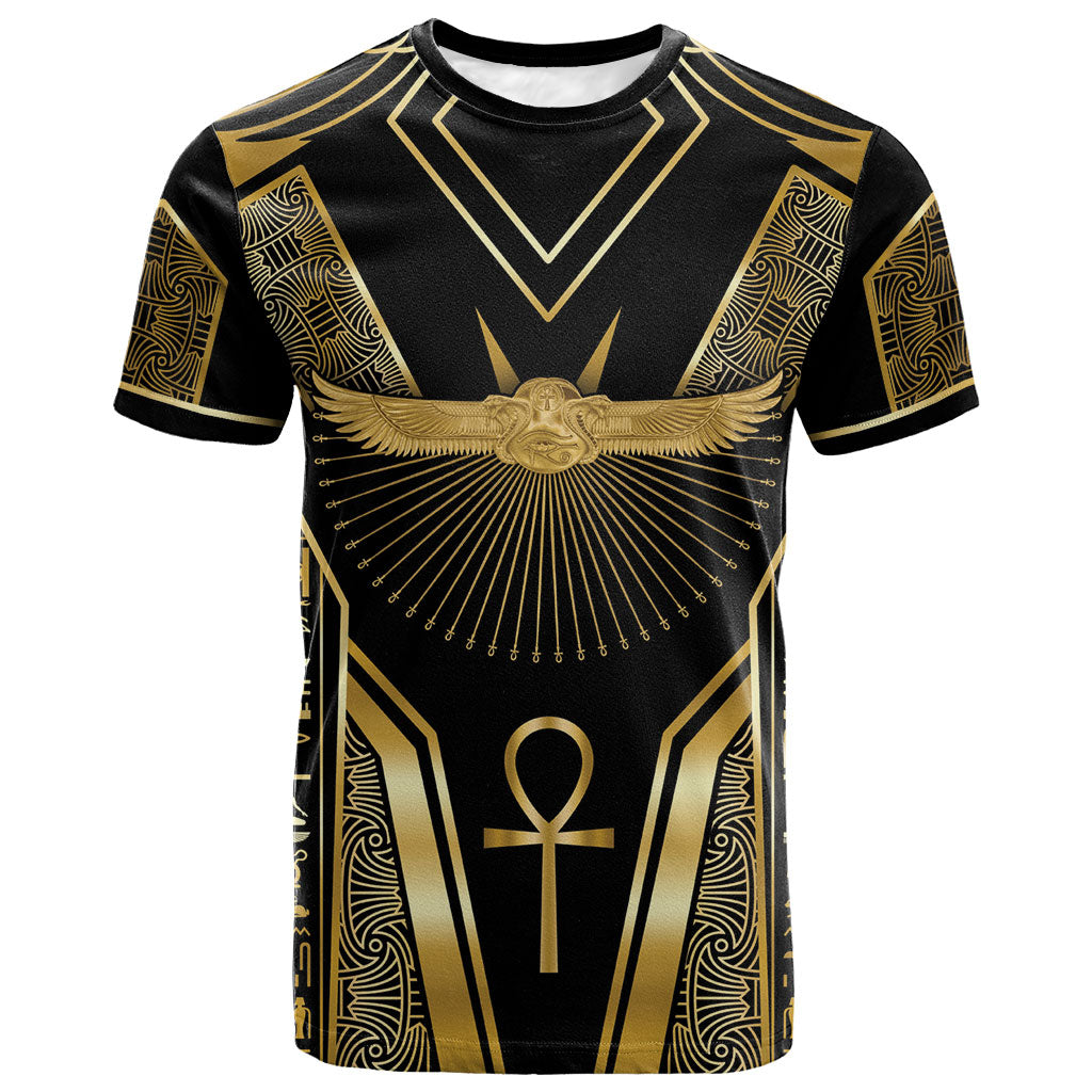 Egypt Winged Sun T shirt Ancient Mythology Golden Ankh