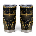 Egypt Winged Sun Tumbler Cup Ancient Mythology Golden Ankh