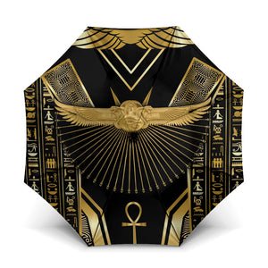 Egypt Winged Sun Umbrella Ancient Mythology Golden Ankh