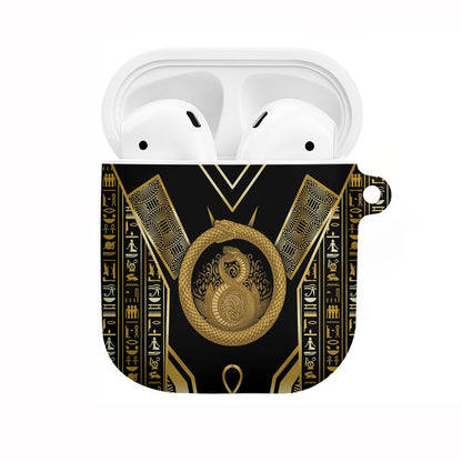 Egypt Ouroboros AirPods Case Ancient Mythology Infinity Serpent Gold