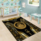 Egypt Ouroboros Area Rug Ancient Mythology Infinity Serpent Gold