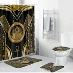 Egypt Ouroboros Bathroom Set Ancient Mythology Infinity Serpent Gold