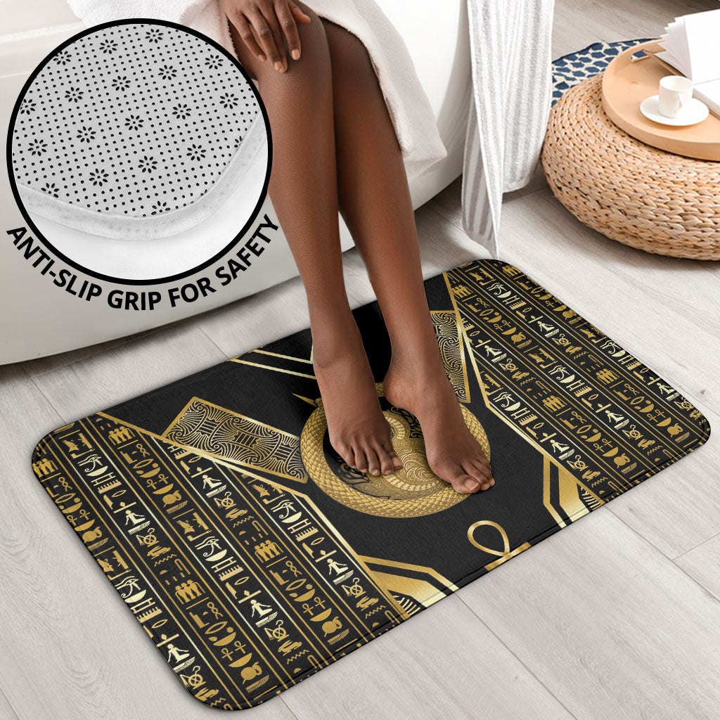 Egypt Ouroboros Bathroom Set Ancient Mythology Infinity Serpent Gold