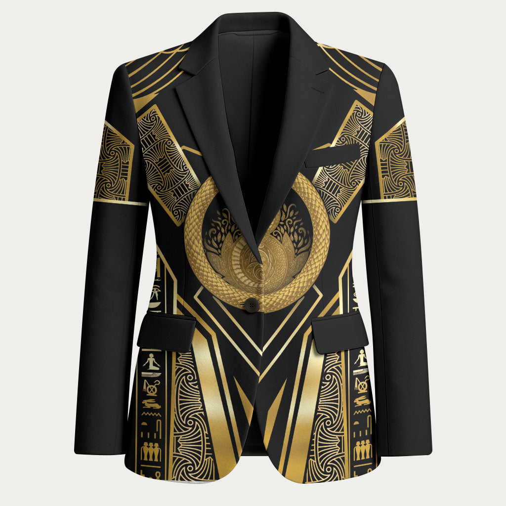 Egypt Ouroboros Blazer Ancient Mythology Infinity Serpent Gold