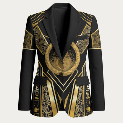 Egypt Ouroboros Blazer Ancient Mythology Infinity Serpent Gold