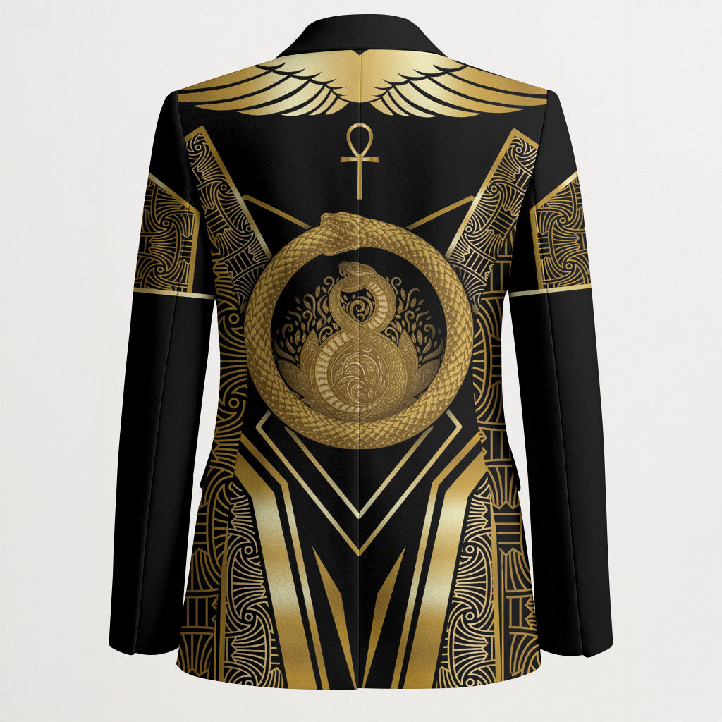 Egypt Ouroboros Blazer Ancient Mythology Infinity Serpent Gold