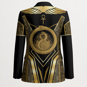 Egypt Ouroboros Blazer Ancient Mythology Infinity Serpent Gold