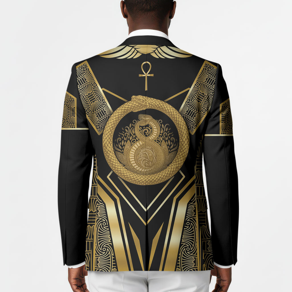 Egypt Ouroboros Blazer Ancient Mythology Infinity Serpent Gold