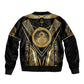 Egypt Ouroboros Bomber Jacket Ancient Mythology Infinity Serpent Gold