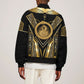 Egypt Ouroboros Bomber Jacket Ancient Mythology Infinity Serpent Gold