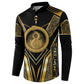 Egypt Ouroboros Button Sweatshirt Ancient Mythology Infinity Serpent Gold