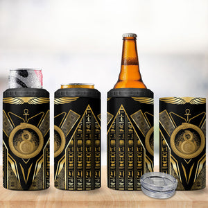 Egypt Ouroboros 4 in 1 Can Cooler Tumbler Ancient Mythology Infinity Serpent Gold