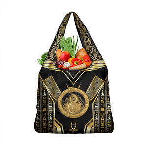 Egypt Ouroboros Grocery Bag Ancient Mythology Infinity Serpent Gold