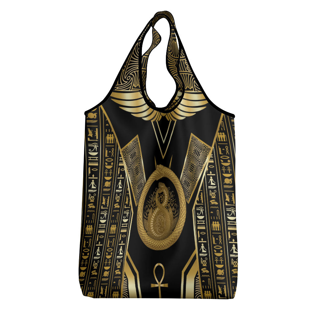 Egypt Ouroboros Grocery Bag Ancient Mythology Infinity Serpent Gold