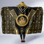 Egypt Ouroboros Hooded Blanket Ancient Mythology Infinity Serpent Gold