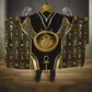 Egypt Ouroboros Hooded Blanket Ancient Mythology Infinity Serpent Gold