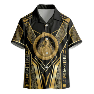 Egypt Ouroboros Kid Hawaiian Shirt Ancient Mythology Infinity Serpent Gold