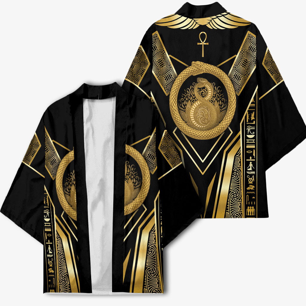 Egypt Ouroboros Kimono Ancient Mythology Infinity Serpent Gold