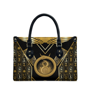 Egypt Ouroboros Leather Bag Ancient Mythology Infinity Serpent Gold