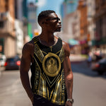 Egypt Ouroboros Men Tank Top Ancient Mythology Infinity Serpent Gold