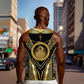 Egypt Ouroboros Men Tank Top Ancient Mythology Infinity Serpent Gold