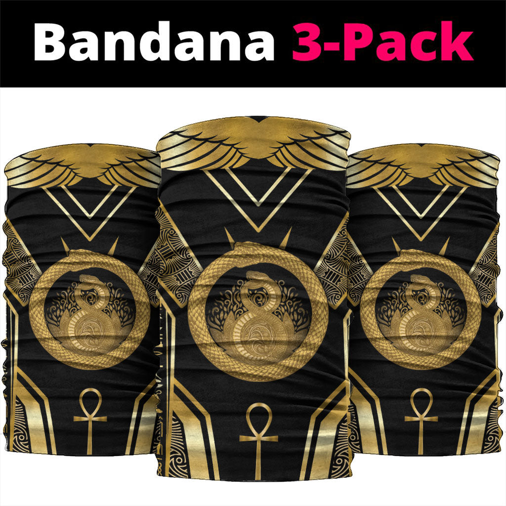 Egypt Ouroboros Neck Gaiter Ancient Mythology Infinity Serpent Gold