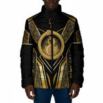 Egypt Ouroboros Padded Jacket Ancient Mythology Infinity Serpent Gold