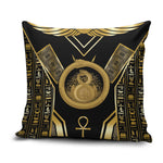 Egypt Ouroboros Pillow Cover Ancient Mythology Infinity Serpent Gold