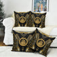 Egypt Ouroboros Pillow Cover Ancient Mythology Infinity Serpent Gold