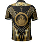 Egypt Ouroboros Polo Shirt Ancient Mythology Infinity Serpent Gold