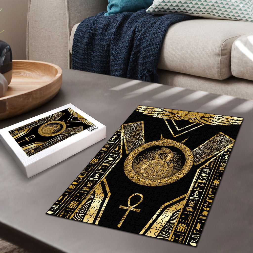 Egypt Ouroboros Puzzle Ancient Mythology Infinity Serpent Gold