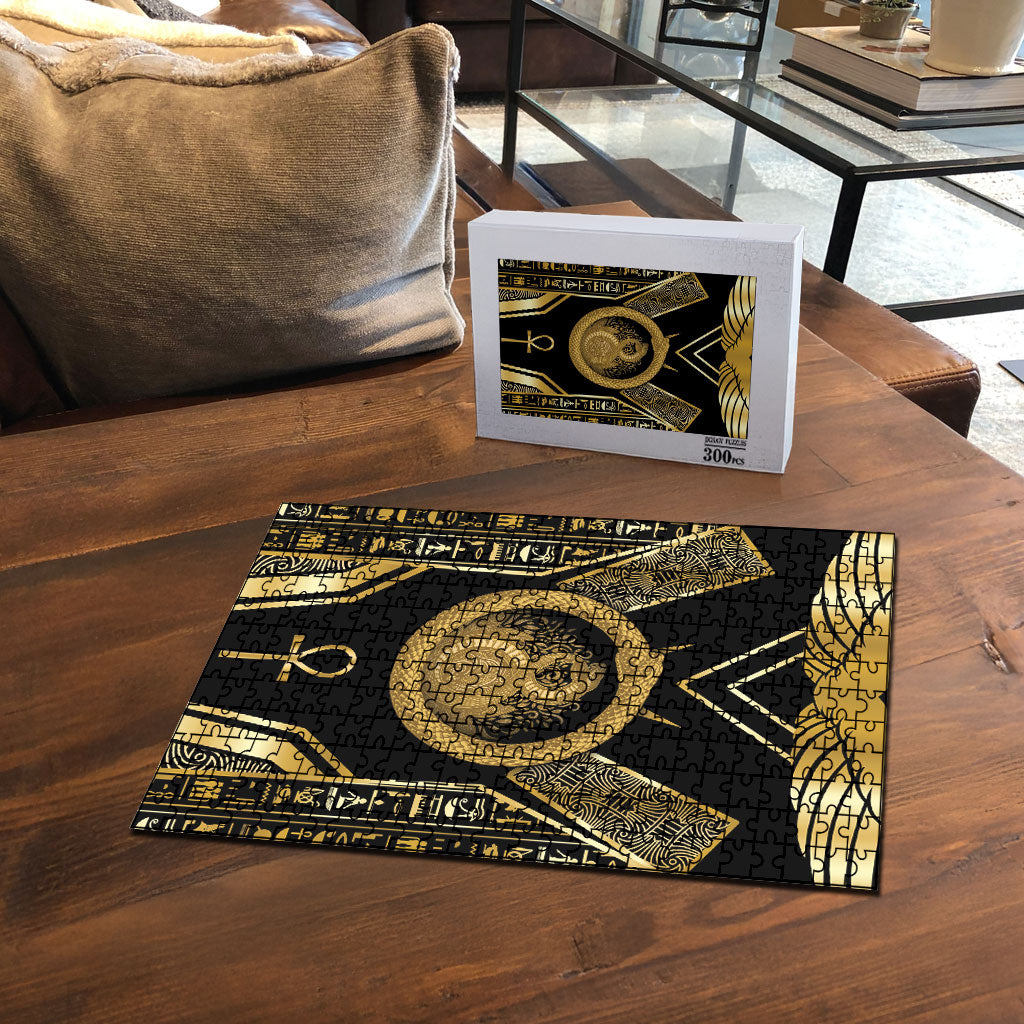 Egypt Ouroboros Puzzle Ancient Mythology Infinity Serpent Gold