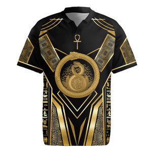 Egypt Ouroboros Rugby Jersey Ancient Mythology Infinity Serpent Gold