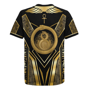 Egypt Ouroboros Rugby Jersey Ancient Mythology Infinity Serpent Gold