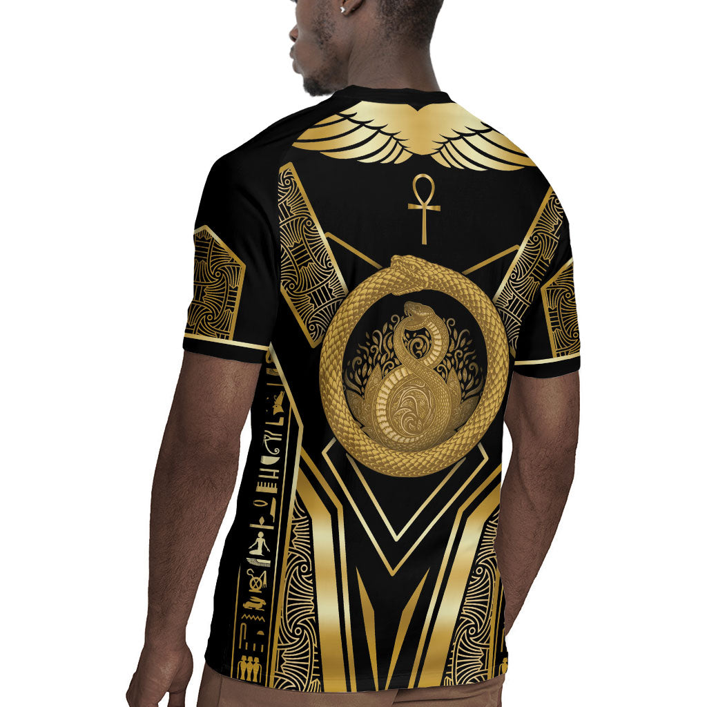 Egypt Ouroboros Rugby Jersey Ancient Mythology Infinity Serpent Gold