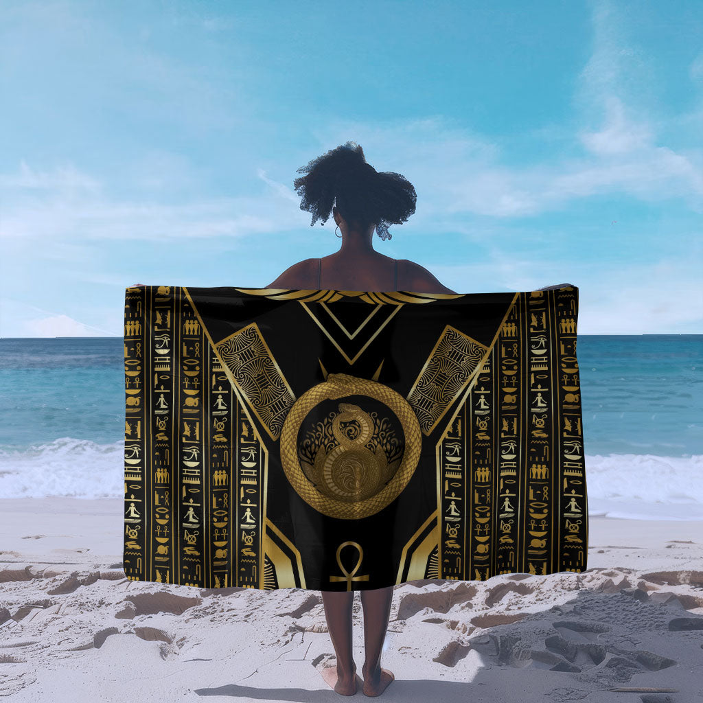 Egypt Ouroboros Sarong Ancient Mythology Infinity Serpent Gold