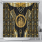 Egypt Ouroboros Shower Curtain Ancient Mythology Infinity Serpent Gold
