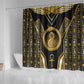 Egypt Ouroboros Shower Curtain Ancient Mythology Infinity Serpent Gold