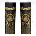 Egypt Ouroboros Skinny Tumbler Ancient Mythology Infinity Serpent Gold