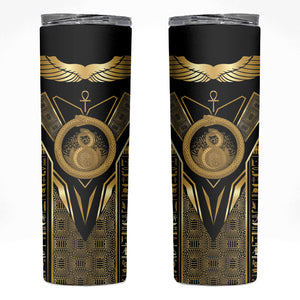 Egypt Ouroboros Skinny Tumbler Ancient Mythology Infinity Serpent Gold