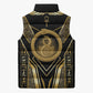 Egypt Ouroboros Sleeveless Puffer Jacket Ancient Mythology Infinity Serpent Gold