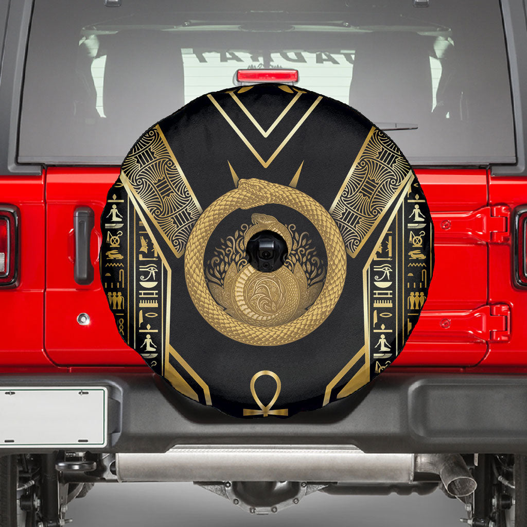 Egypt Ouroboros Spare Tire Cover Ancient Mythology Infinity Serpent Gold