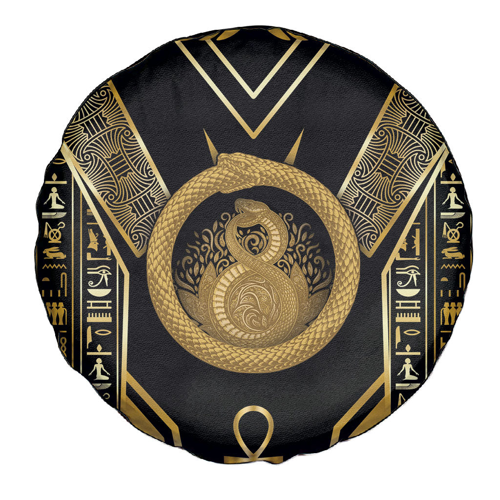 Egypt Ouroboros Spare Tire Cover Ancient Mythology Infinity Serpent Gold