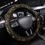 Egypt Ouroboros Steering Wheel Cover Ancient Mythology Infinity Serpent Gold