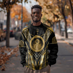 Egypt Ouroboros Sweatshirt Ancient Mythology Infinity Serpent Gold