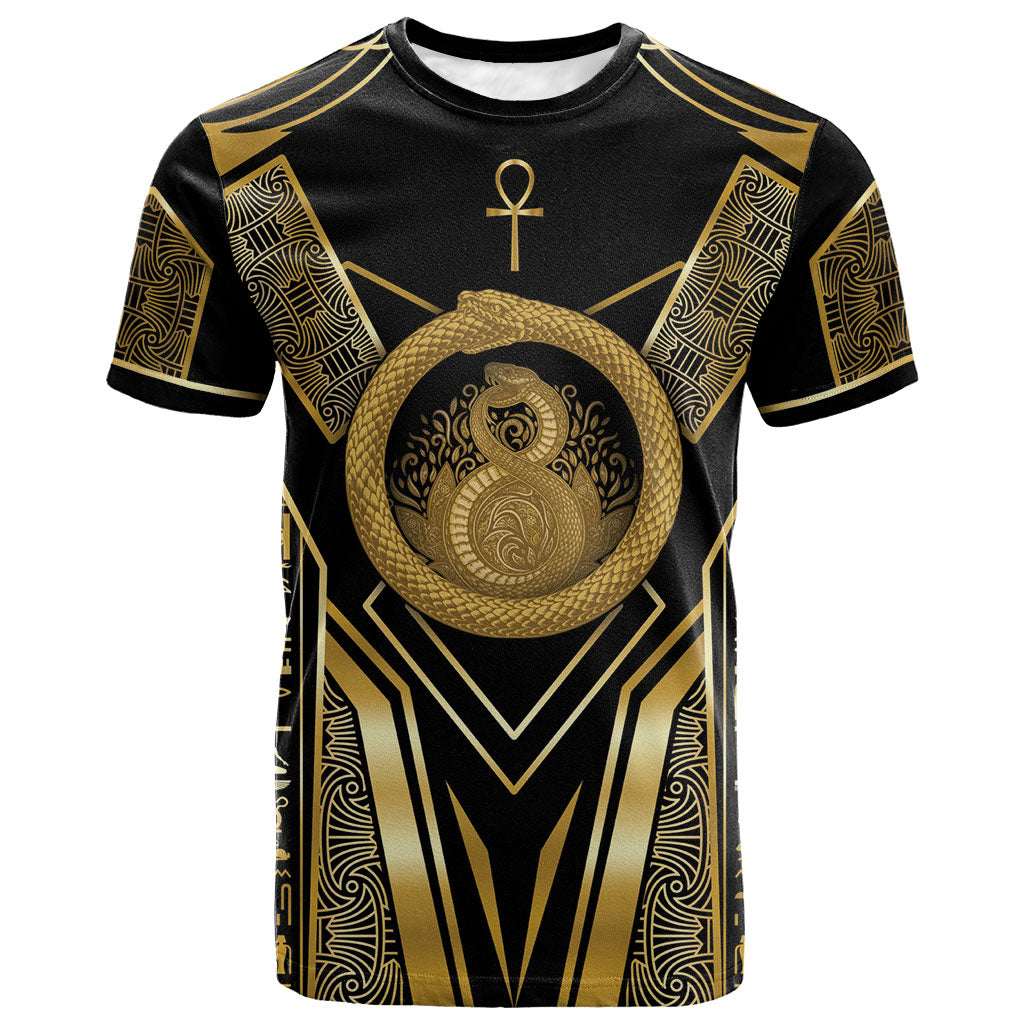 Egypt Ouroboros T shirt Ancient Mythology Infinity Serpent Gold